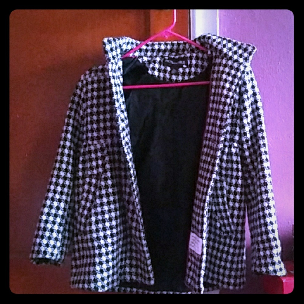 checkered trench coat .